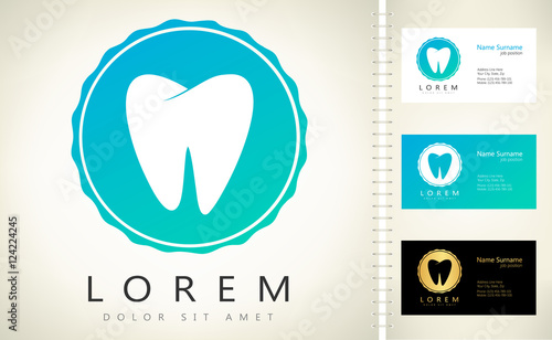 tooth logo. vector illustration.
