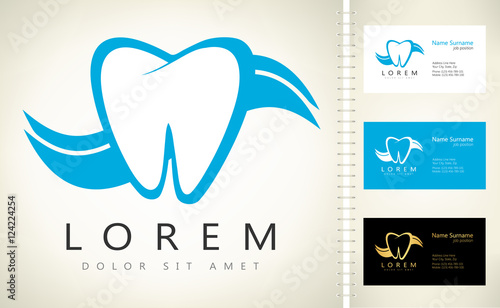 tooth logo. vector illustration.