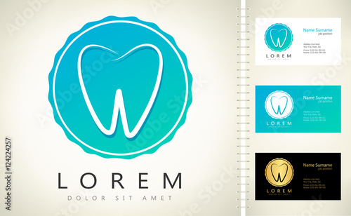 tooth logo. vector illustration.