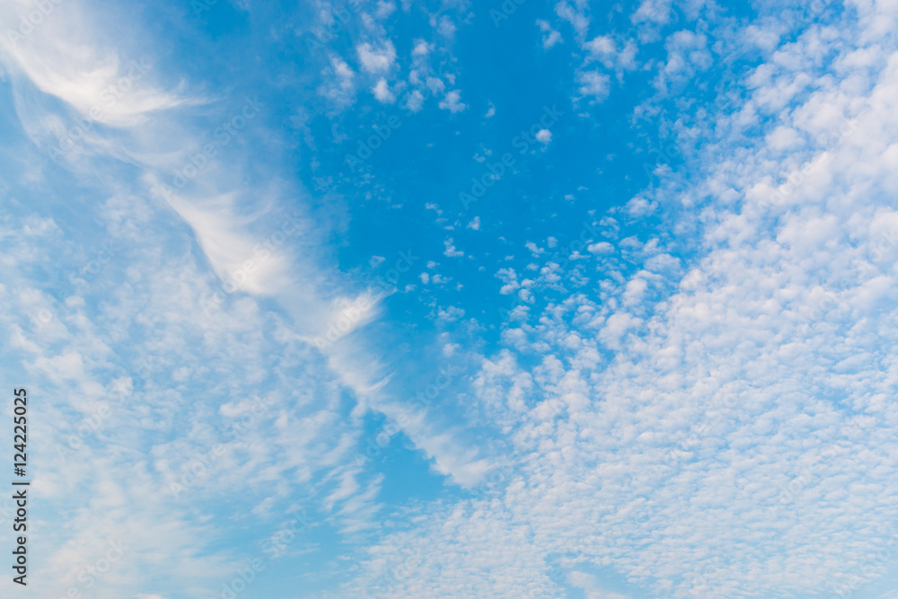 Obraz premium sky with white clouds and bright sky background.