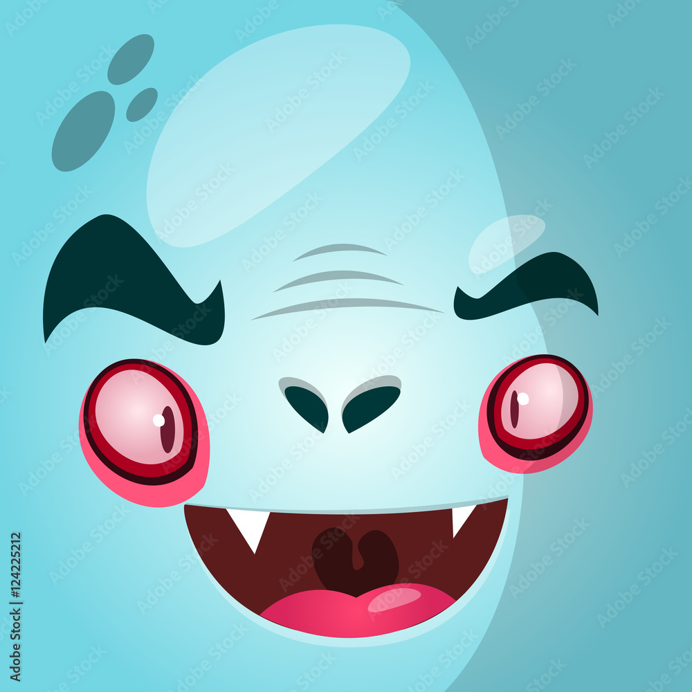 Cartoon vampire face. Halloween vector illustration Cartoon vampire face. Halloween vector illustration