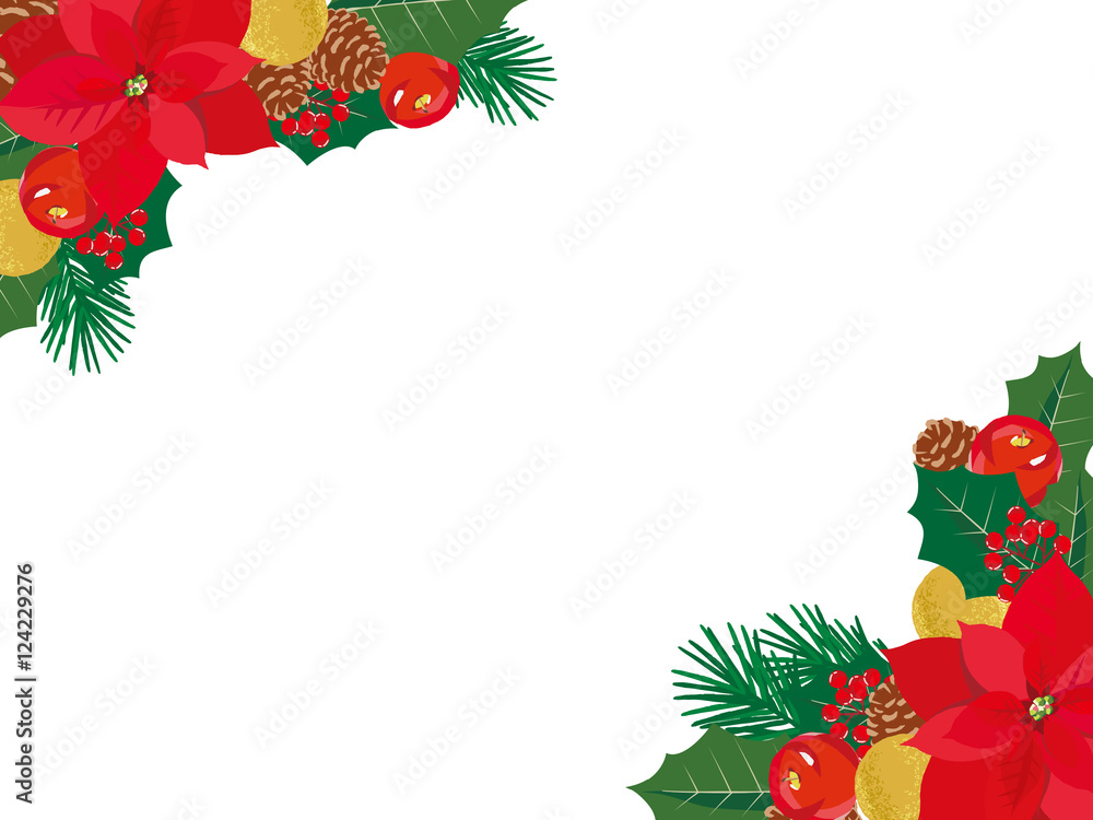 クリスマス ポインセチア イラスト Stock Vector Adobe Stock