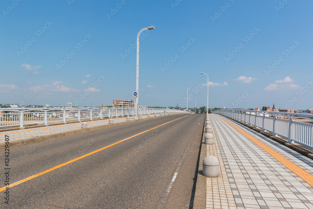 Road on bridge over the sea architecture for transportation. Road on bridge over the sea architecture for transportation.