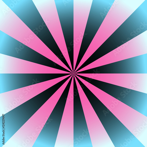 Radial background with radiating rays in black and pink tones.