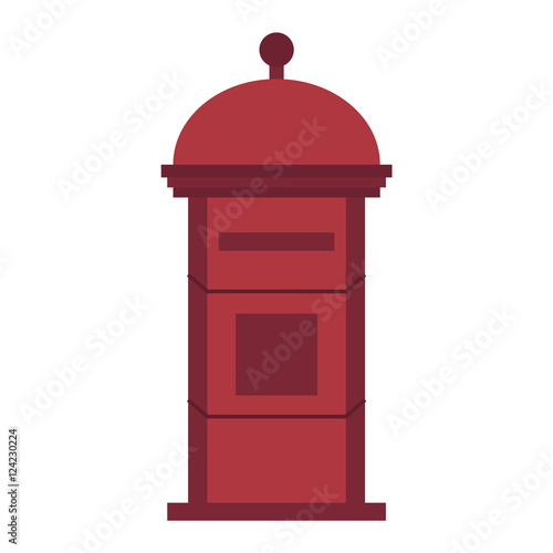 Post mailbox vector illustration