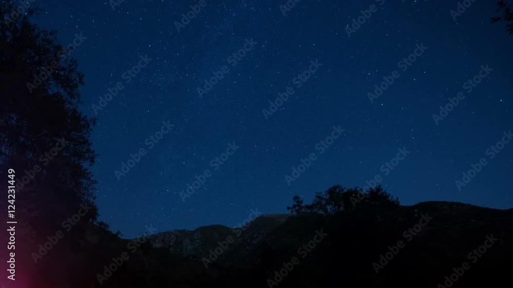 Under Starry Sky 03 Time Lapse Stars and Campfire Under Starry Sky 03 Time Lapse Stars and Campfire