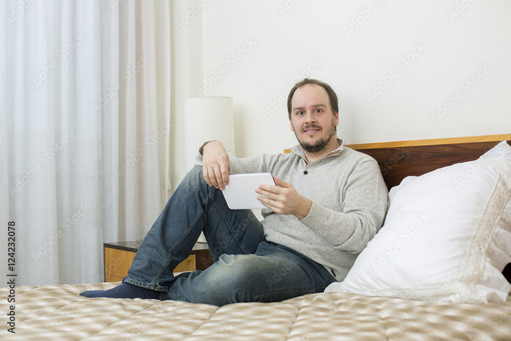 man with tablet pc man with tablet pc
