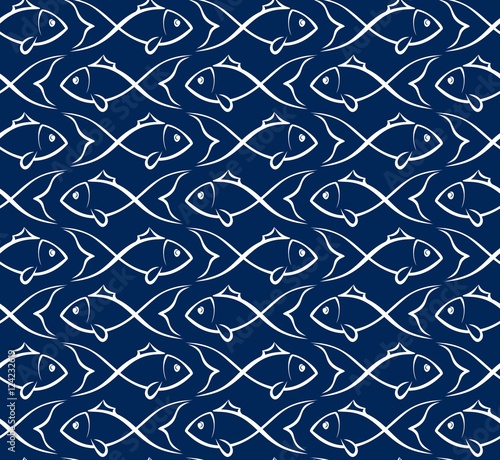 Seamless with fish.