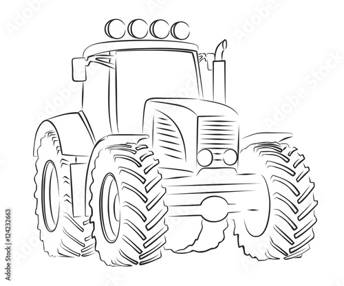 Tractor Sketch. 