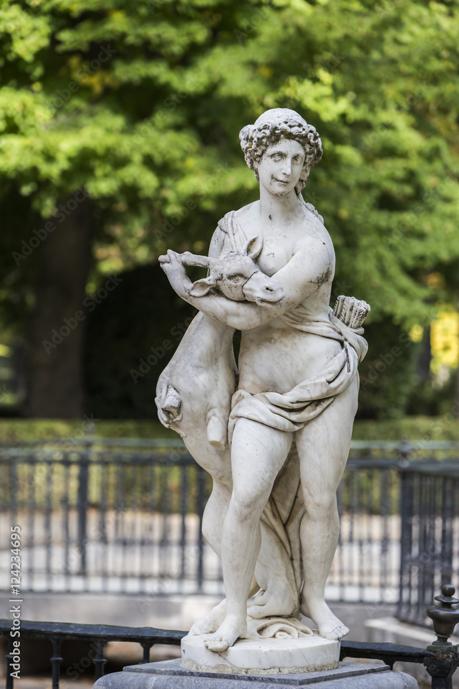 Monument in the gardens of Aranjuez Royal Palace, Spain