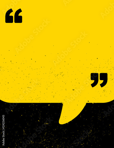 Black and yellow grunge quote poster