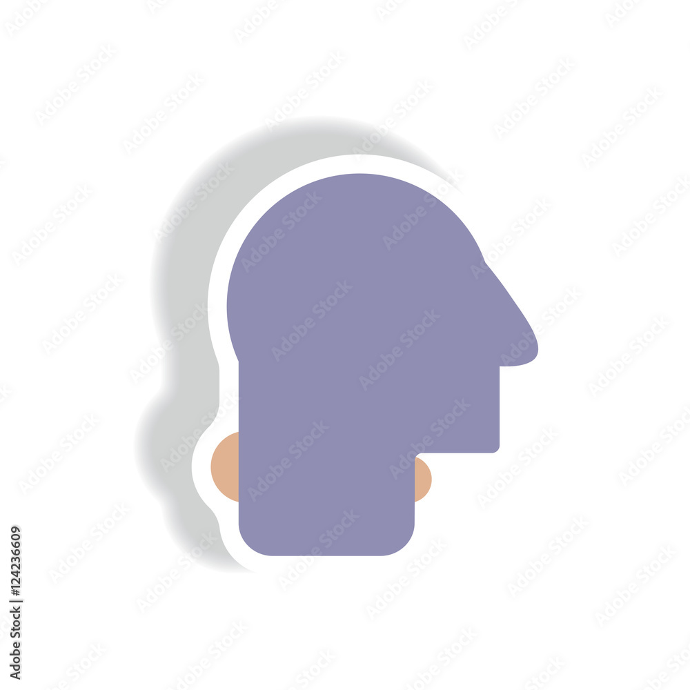 Vector paper sticker various symptoms of Zika on the human