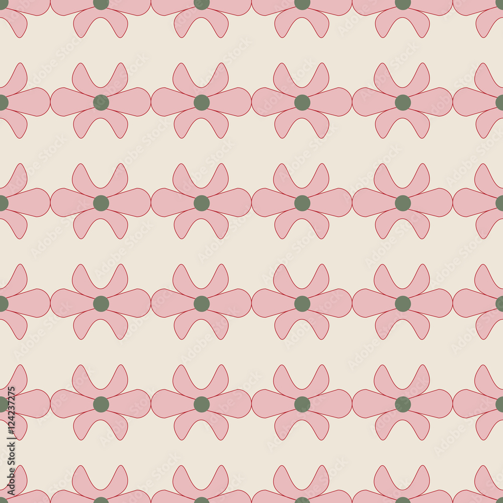 Flower pink seamless pattern Flower pink seamless pattern