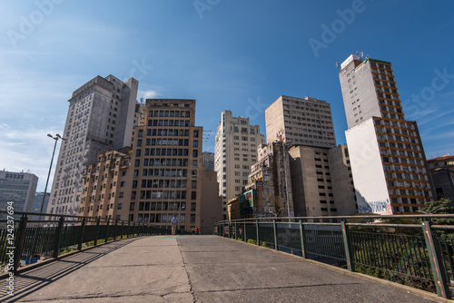 Buildings Around Bandeira Bus Terminal in Sao Paulo City Downtown