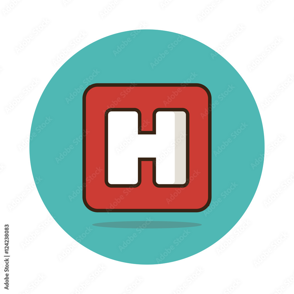 Hospital Sign flat icon. Medical vector Hospital Sign flat icon. Medical vector