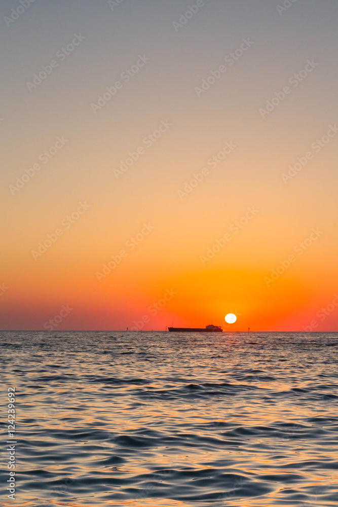Beautiful sunset on the black sea Beautiful sunset on the black sea
