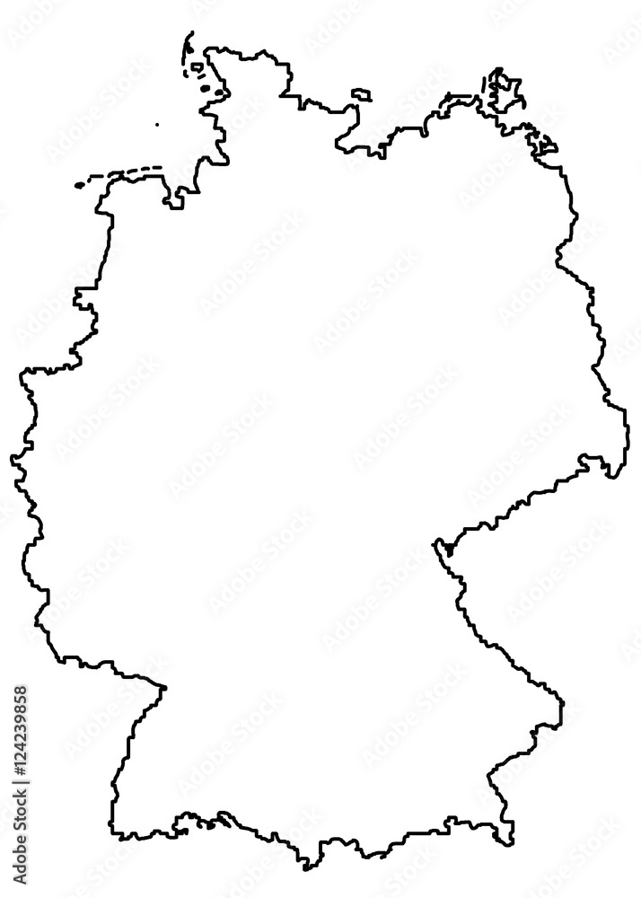 Germany border on a white background circuit