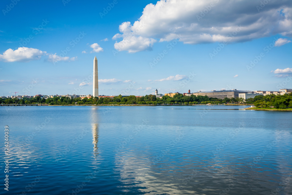 The Washington Monument and Tidal Basin, in Washington, DC.