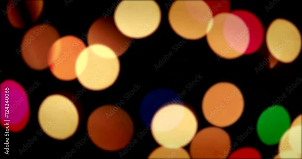 Soft focus of colorful bokeh lights