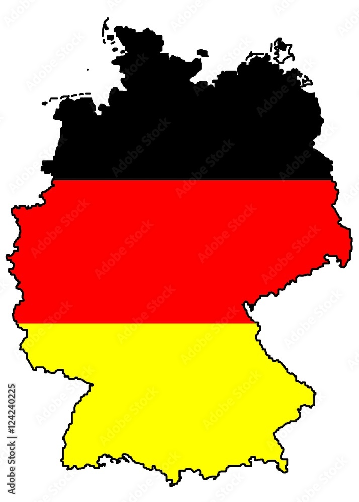 the border of Germany with the flag on white background the border of Germany with the flag on white background