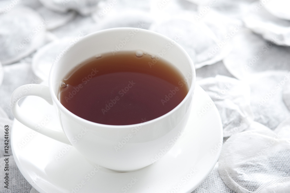 Cup of freshly brewed black tea Cup of freshly brewed black tea