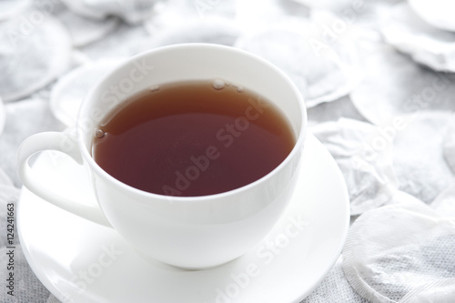 Cup of freshly brewed black tea