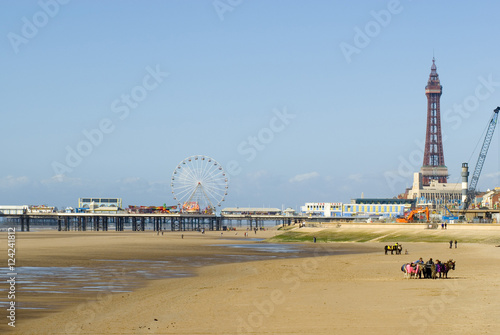 Blackpool Tower and central pier photo