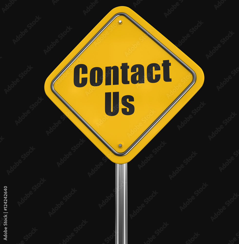 Contact Us road sign. Image with clipping path Contact Us road sign. Image with clipping path