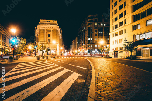 The intersection of H Street and New York Avenue at night, in Wa © jonbilous
