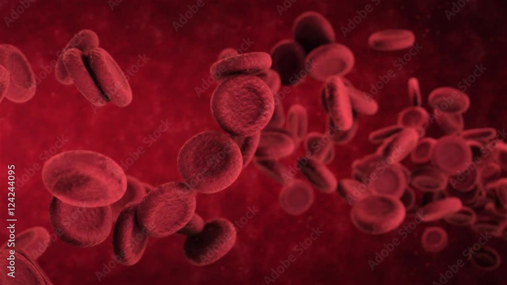 3d animation of red blood cells flowing through artery Stock Video ...