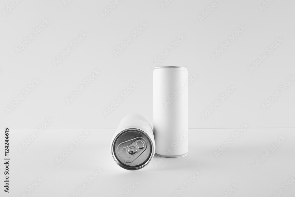 Blank Mock-up Cans on white background Blank Mock-up Cans on white background