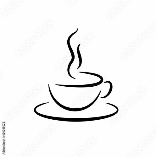 Elegant cup with a hot drink