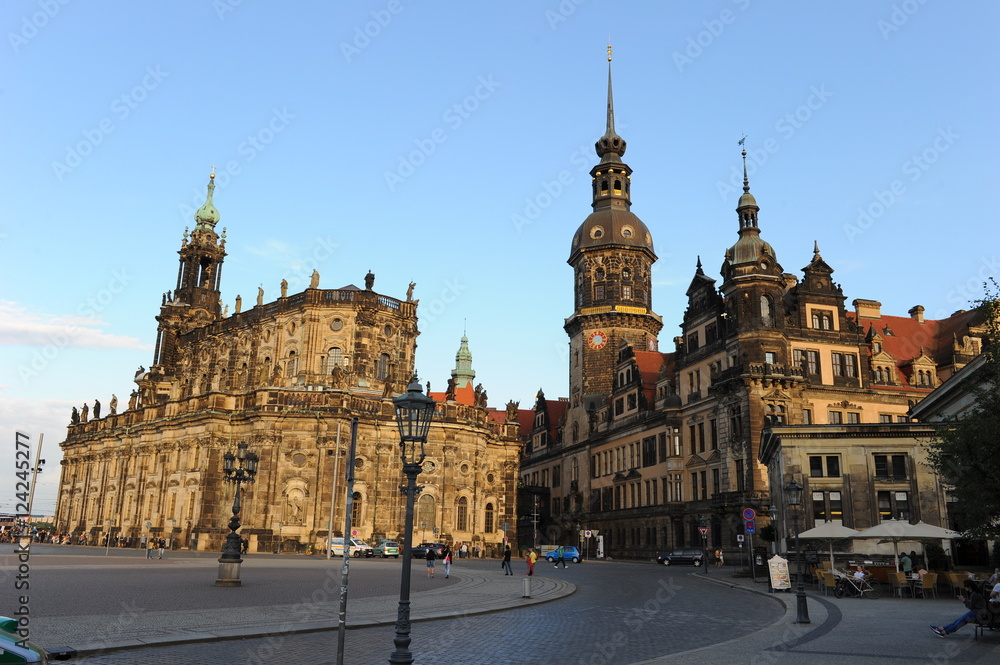 Hofkirche in Baroque Dresden, Germany