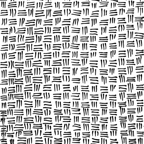 Simple basket weave ink hatching. Hand drawn seamless pat