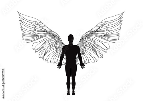 figure of an angel. Vector illustration