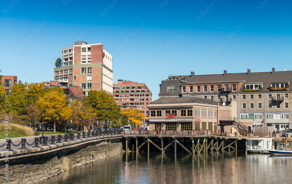 Boston buildings along the water