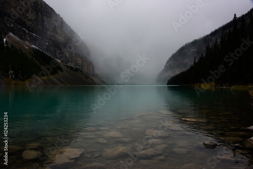 Snow over Lake Louise