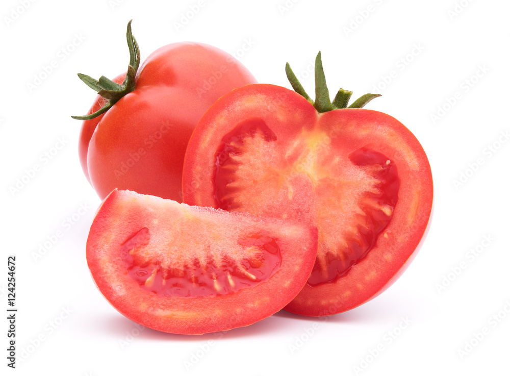 Tomatoes on white
