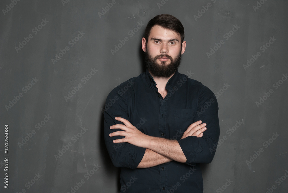 Portrait of handsome man with beard