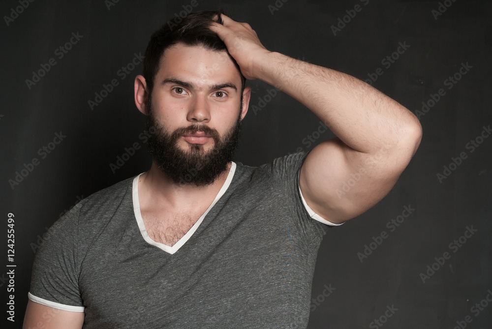 Portrait of handsome man with beard Portrait of handsome man with beard