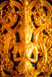 the perforate on the door in public temple in Thailand, this picture is generic art in Thailand it is not trademark in this picture