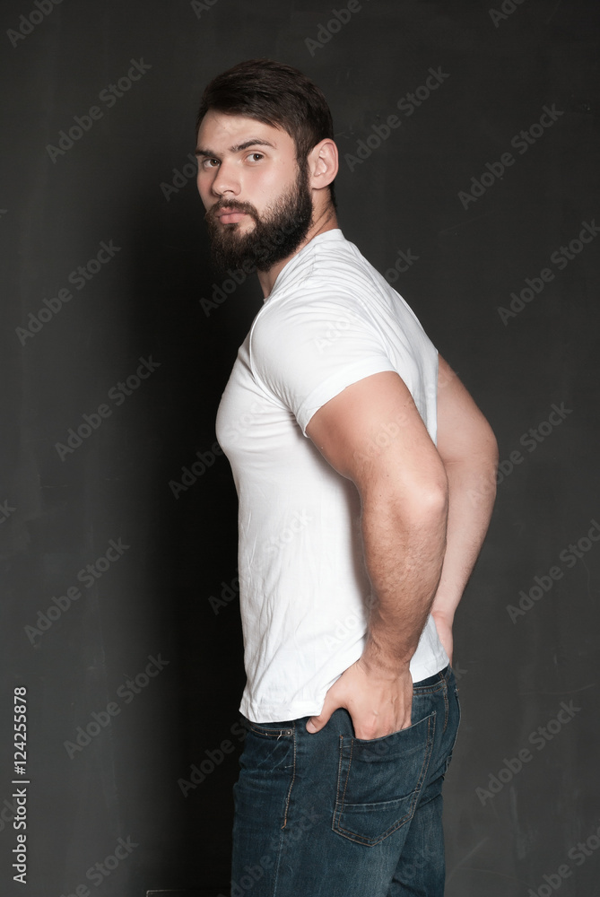 Portrait of handsome man with beard Portrait of handsome man with beard