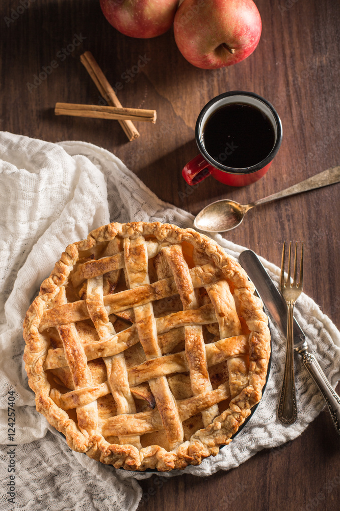 Homemade apple pie