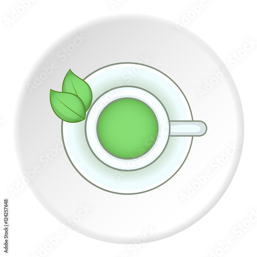 Green tea icon. Flat illustration of green teavector icon for web