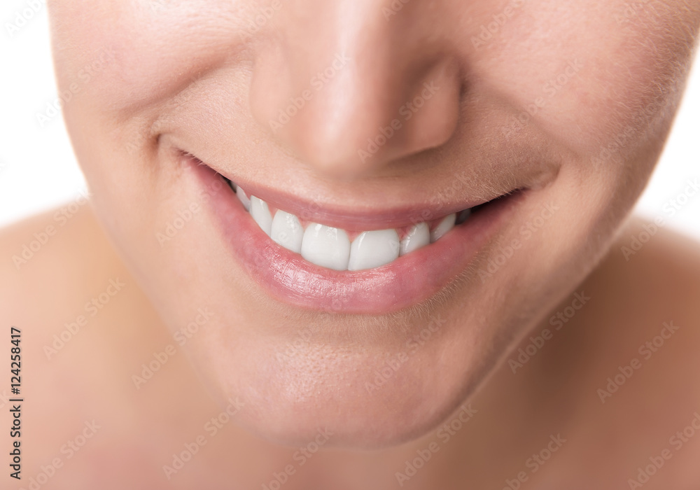 Beautiful wide smile of young woman. Beautiful wide smile of young woman.