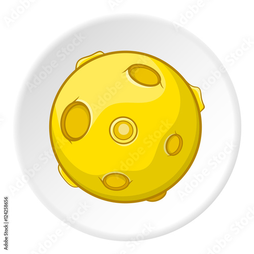 Moon icon. Cartoon illustration of moon vector icon for web