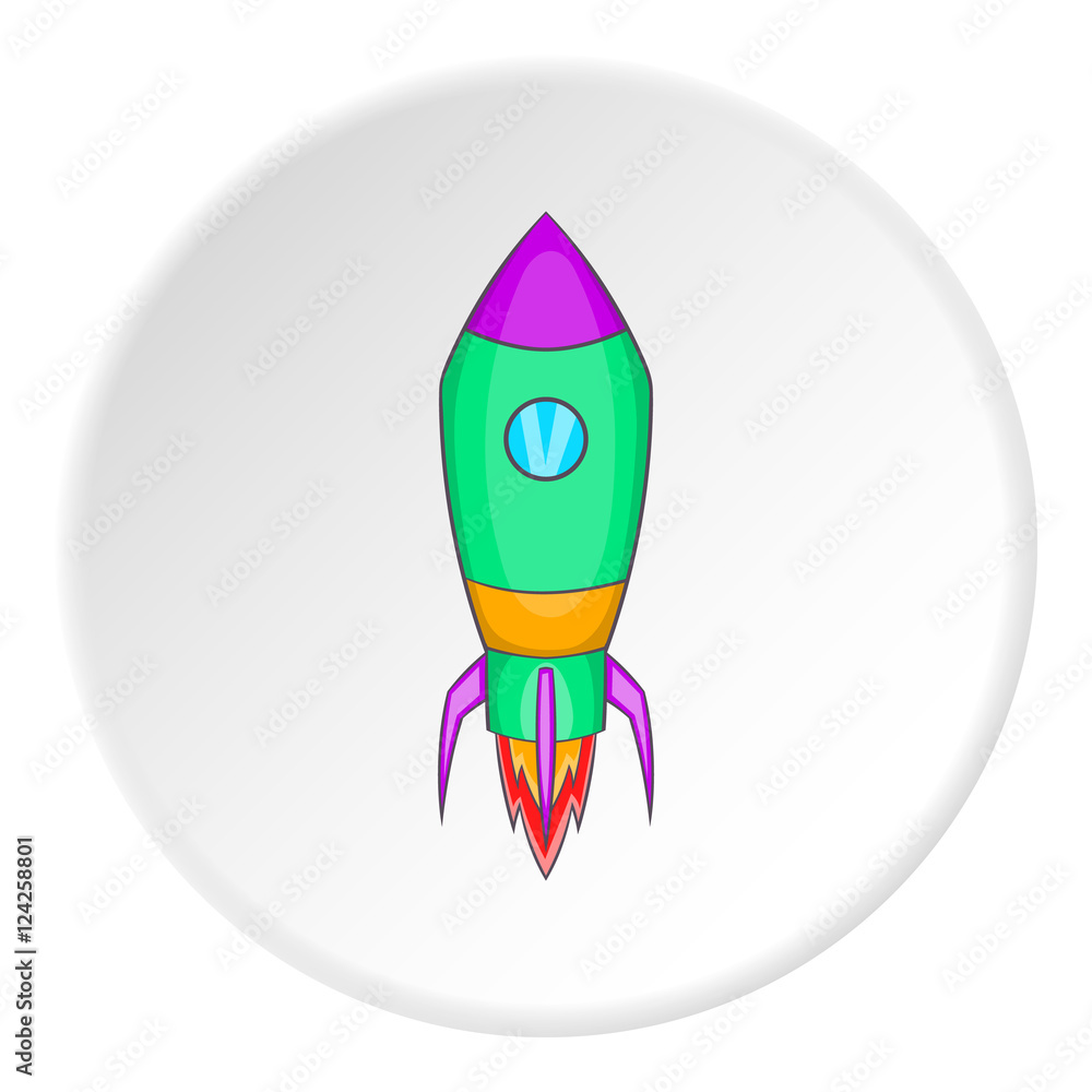 Rocket icon. Flat illustration of rocket vector icon for web