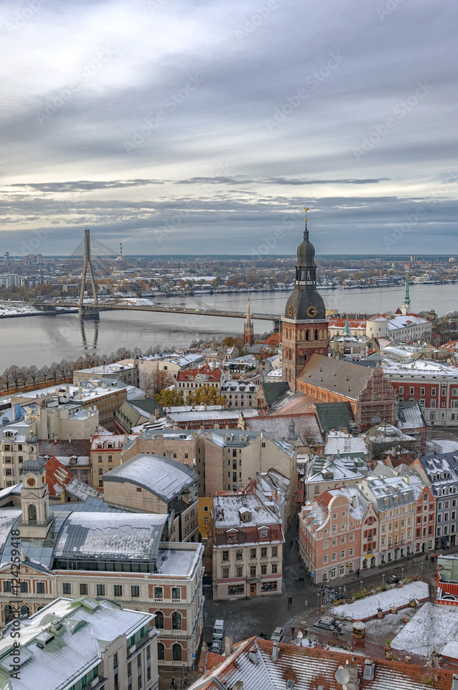 Riga Aerial View of Old Town