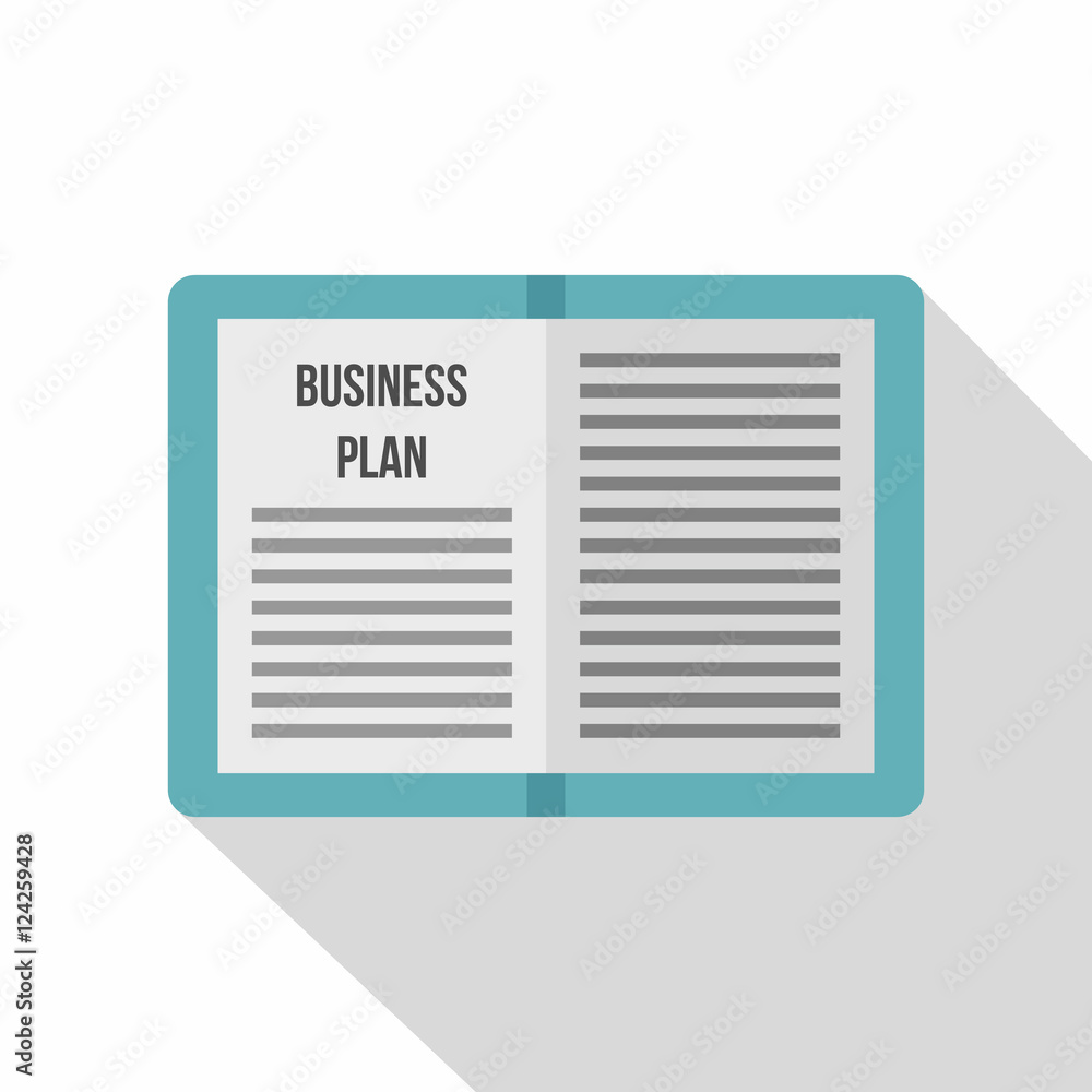 Business plan icon. Flat illustration of business plan vector icon for web isolated on white background Business plan icon. Flat illustration of business plan vector icon for web isolated on white background
