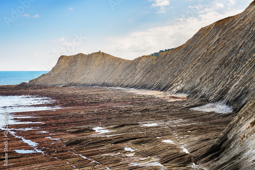 Coast of Zumaia, Spain photo